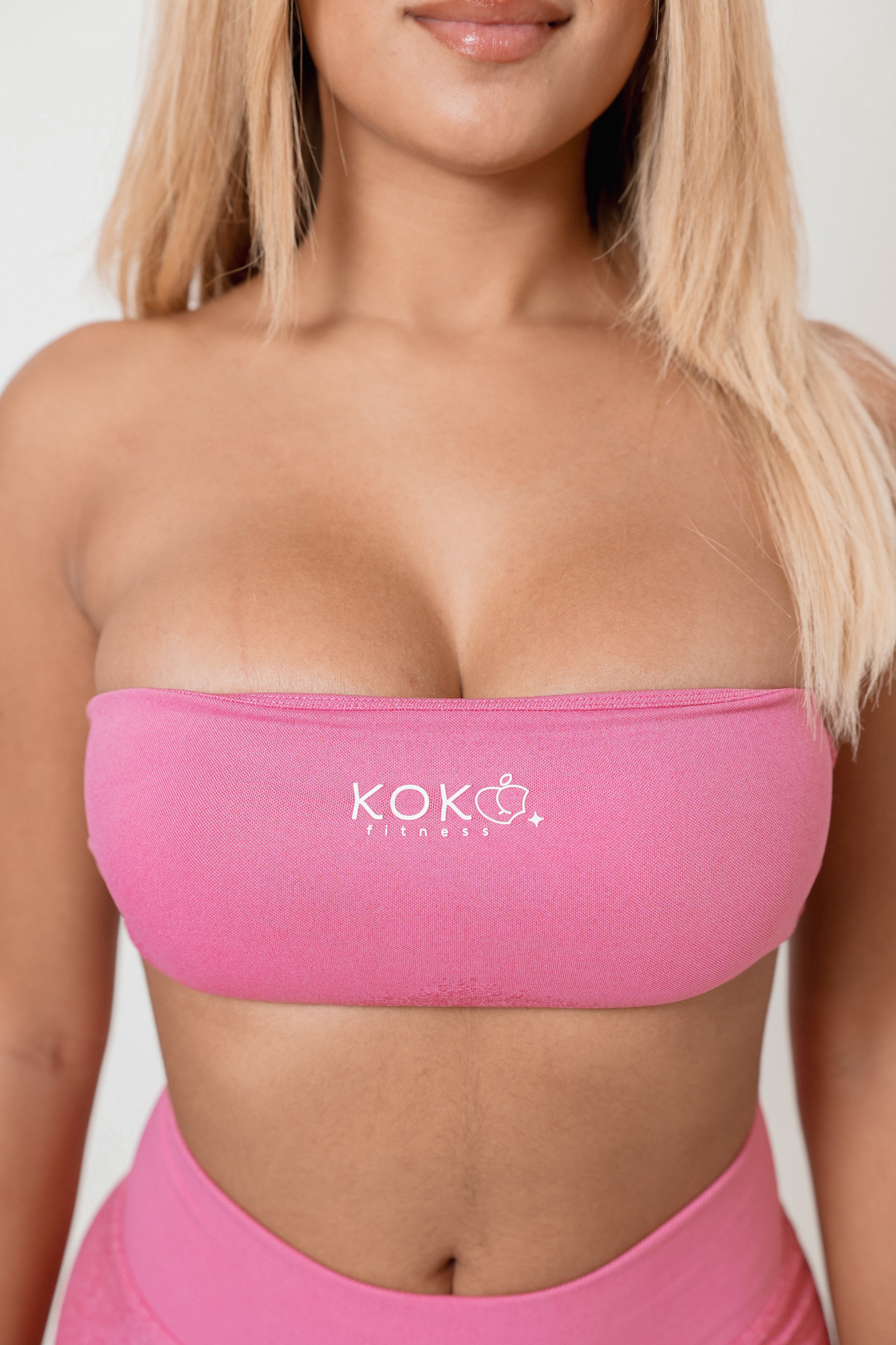 Pink Pulse Strapless Top