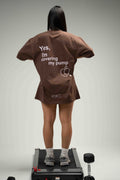 Mocha Pump Oversize Tee